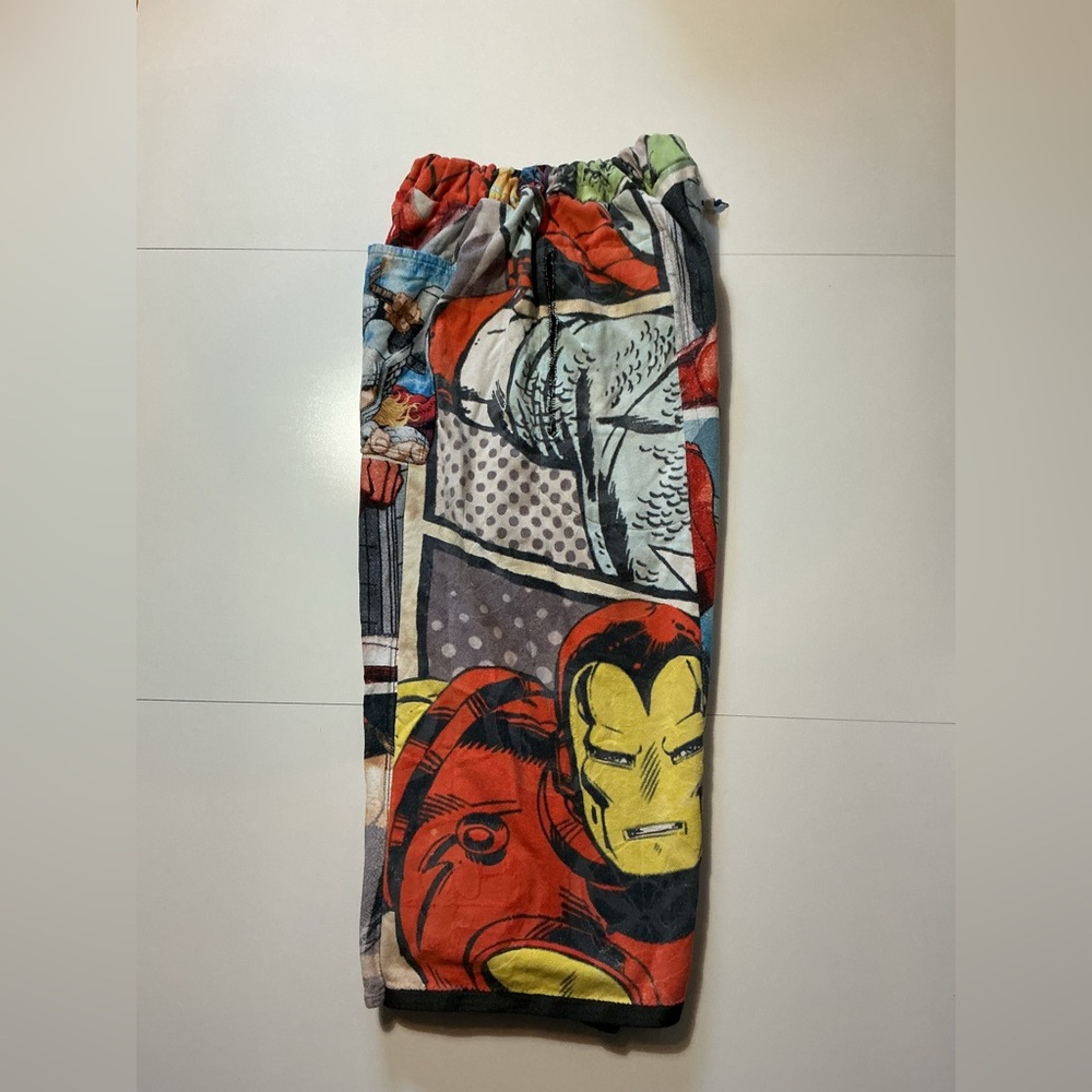 Marvel Avengers Ironman Hulk Captain Thor Reworked 1 Of 1 Wide Leg Towel Pants - Picture 3 of 7